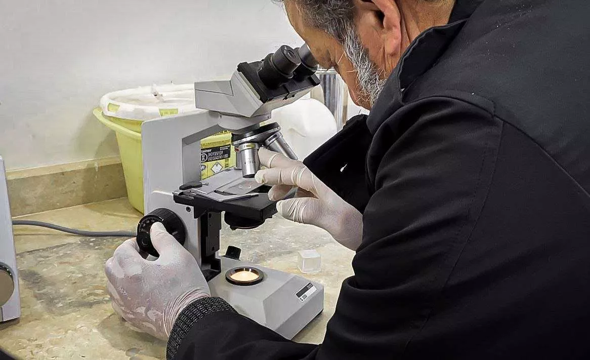 جانب من التدريب العملي للمقرر علم الدم