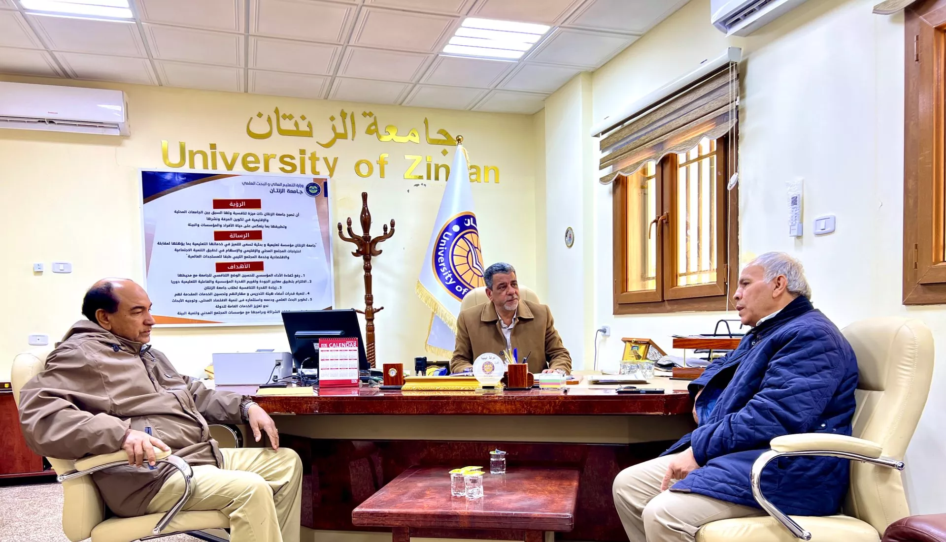 رئيس جامعة الزنتان يستقبل رئيس جامعة نالوت لبحث آفاق التعاون المشترك