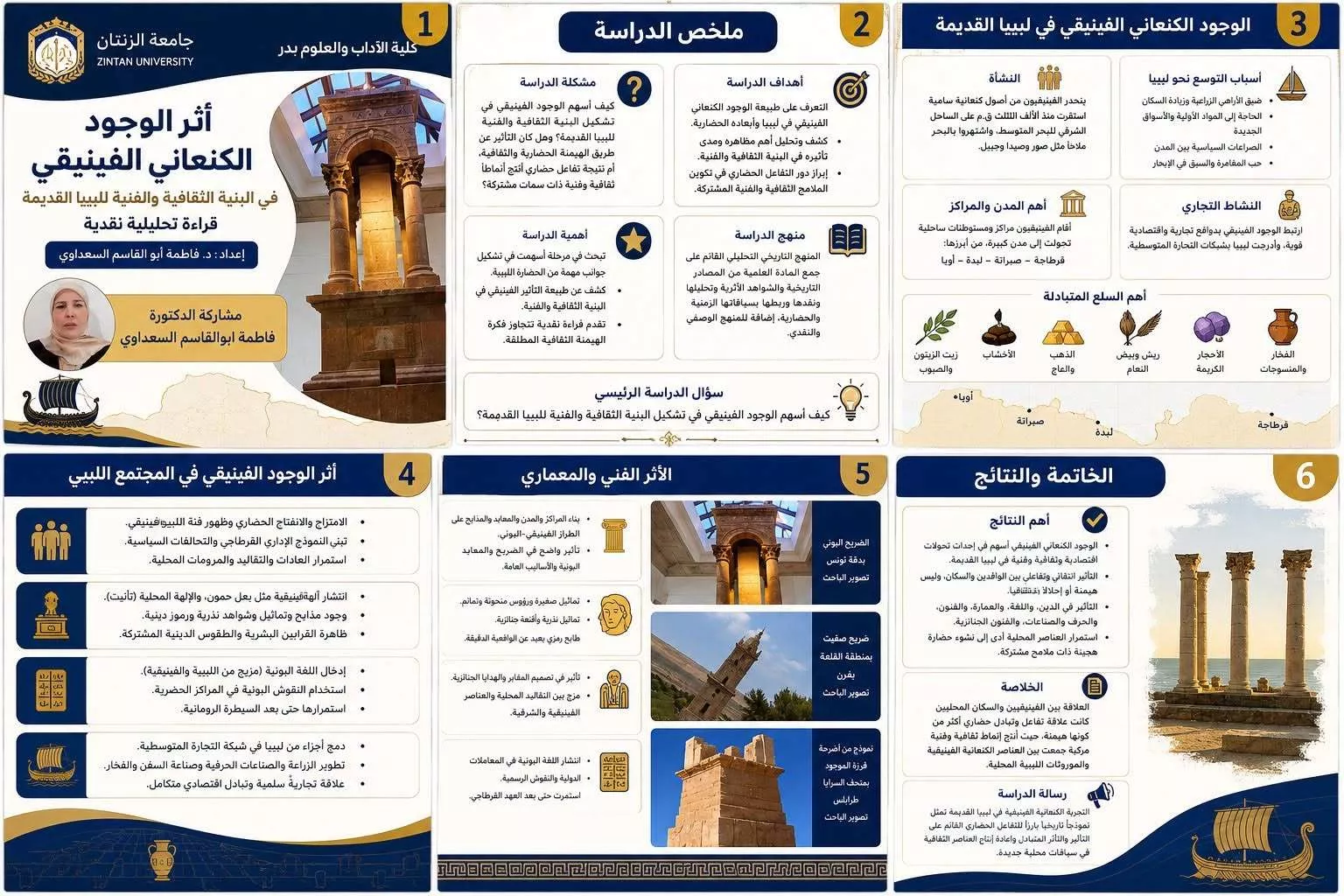 مشاركة علمية في الندوة العلمية بعنوان «الأثر الكنعاني الفينيقي في ليبيا» بكلية الآداب الجوش