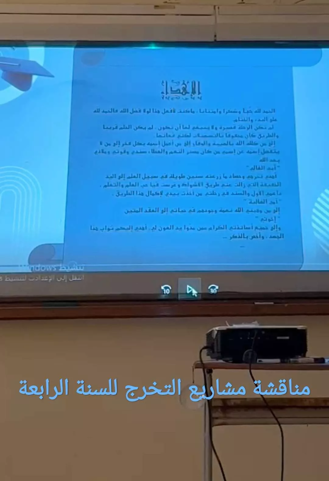 مناقشة مشاريع التخرج للعام الجامعي 2024 - 2025