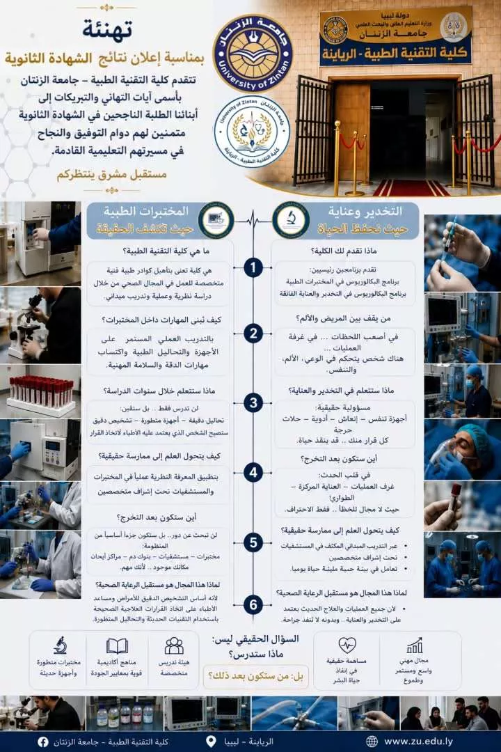 تهنئة بمناسبة إعلان نتائج الشهادة الثانوية